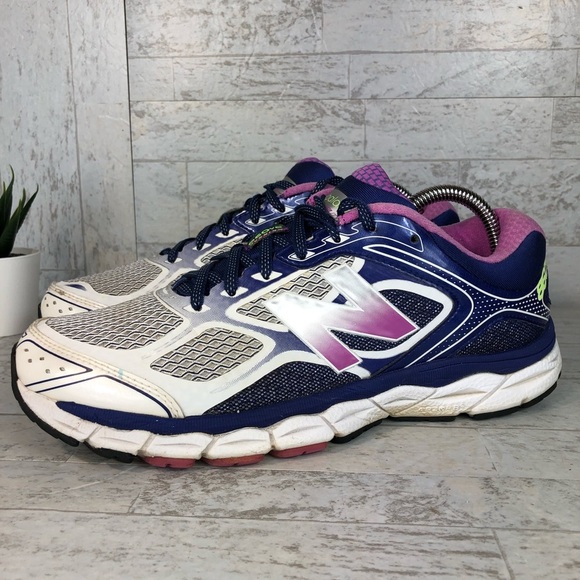 New Balance 860v6 Running Athletic Shoes WOMENS Size‎ 9.5 Indigo White Purple #3 - Picture 1 of 11